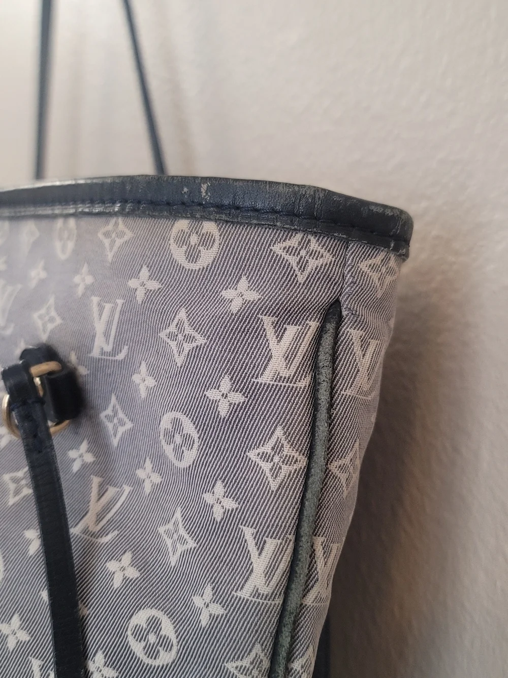 Auth Louis Vuitton M40514 Monogram Idylle Neverfull MM Tote Bag Encre LV